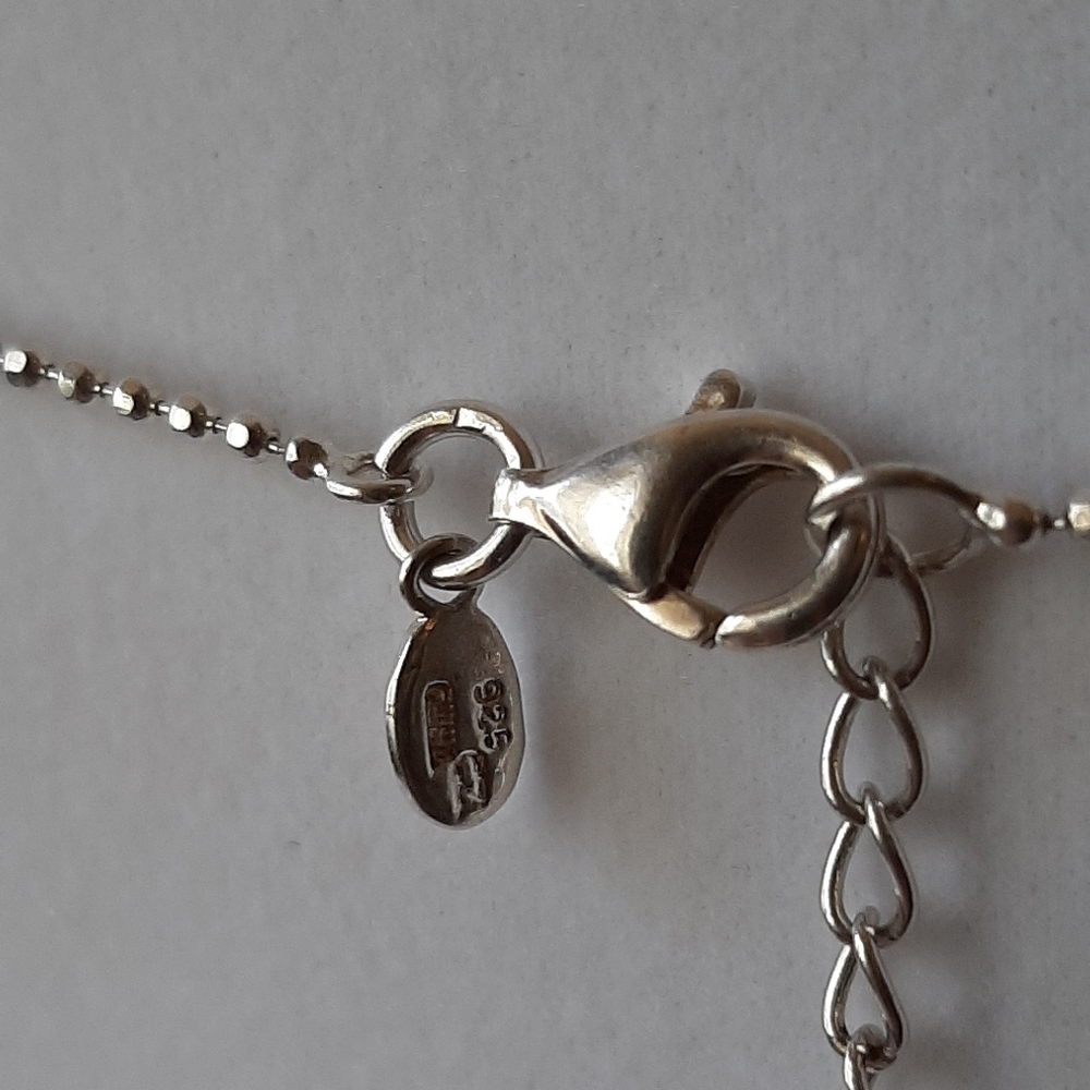 925 Sterling Flower Y Necklace & Earrings Set - Picture 4 of 7